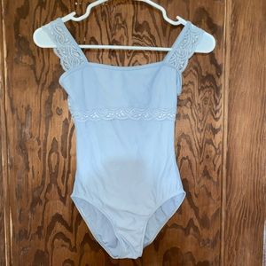 Wear moi light blue lace leotard XS